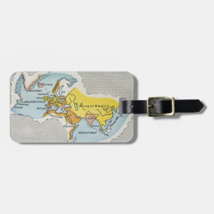 Étiquette À Bagage CARTE du MONDE, c1300.