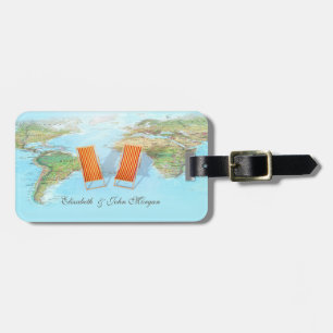 Étiquette À Bagage Carte du monde,Chaises