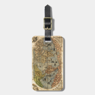 Étiquette À Bagage Carte du monde Forlani Antiquev 1565 Renaissance