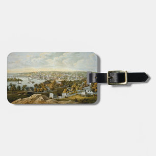 Étiquette À Bagage Carte imagée vintage de Georgetown (1855)