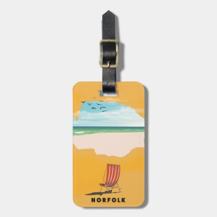 Étiquette À Bagage Carte Norfolk affiche illustrée