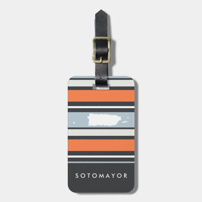 Étiquette À Bagage Carte Porto Rico : Les nouvelles tendances :Person (Devant Vertical)