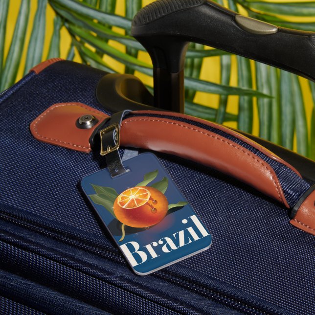 Étiquette À Bagage Carte postale du Brésil Oranges (Insitu Rectoal 1)