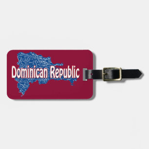 Étiquette À Bagage Carte République Dominicaine