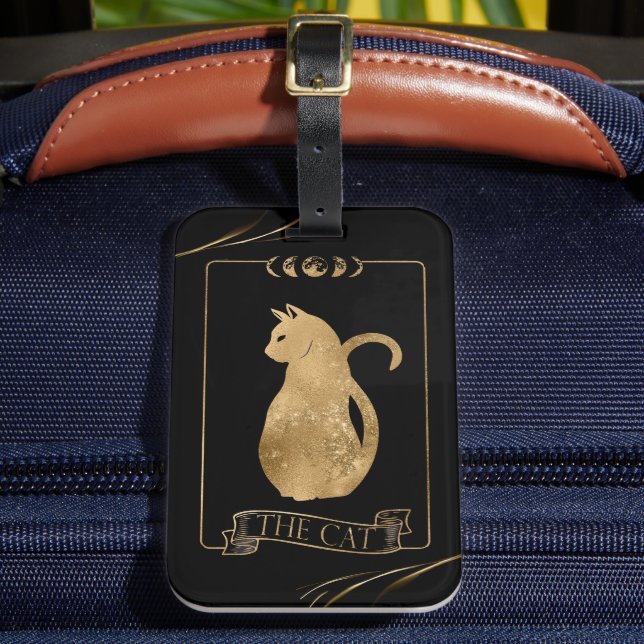 Étiquette À Bagage Carte Tarot Chat (Insitu Rectoal 2)