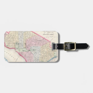 Étiquette À Bagage Carte vintage de DC de Washington (1864)