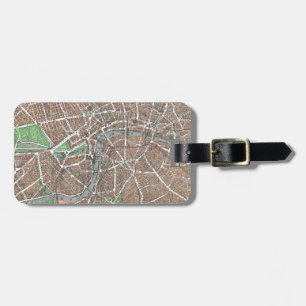 Étiquette À Bagage Carte vintage de Londres (1923)