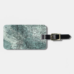 Étiquette À Bagage Carte vintage de Vancouver Région du Pacifique