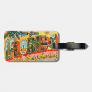 Étiquette À Bagage Cartes de Floride Vintage salutations