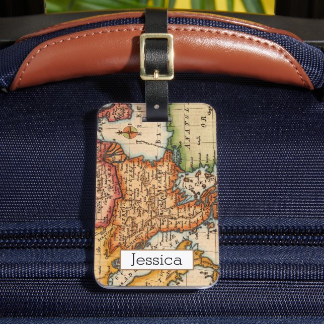 Étiquette À Bagage Cartes vintages (Insitu Rectoal 2)