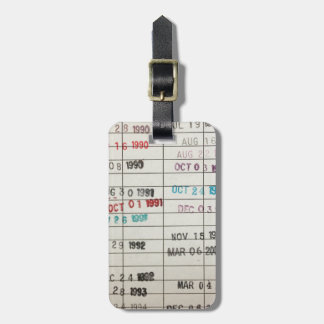 Étiquette À Bagage Cartes vintages d'échéance de bibliothèque