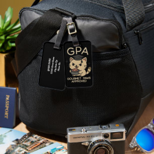 Étiquette À Bagage Cartoon Funny Scholar Thon Patrouilles