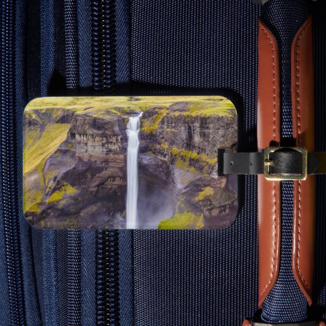 Étiquette À Bagage Cascade de Haifoss, Islande (Insitu Rectoal 4)