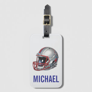 Étiquette À Bagage Casque de Football Motivationnel Inspirant