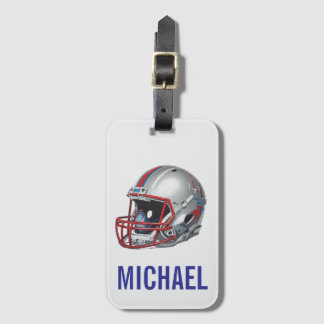 Étiquette À Bagage Casque de Football Motivationnel Inspirant