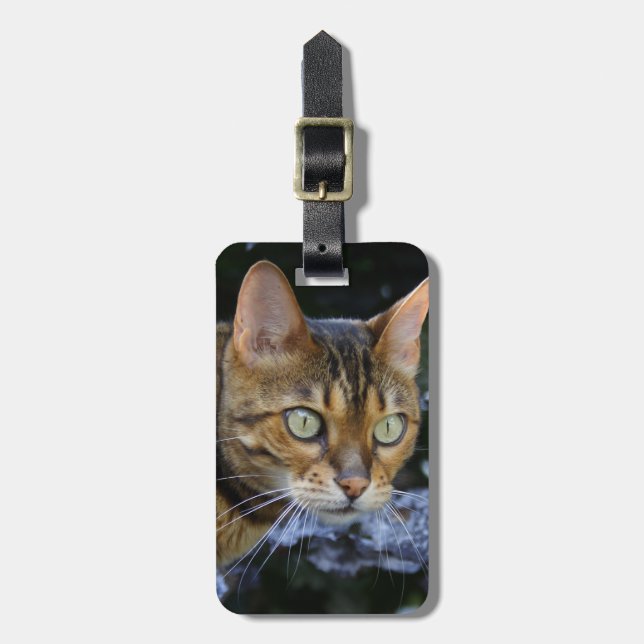 Étiquette À Bagage Cat du Bengale (Devant Vertical)