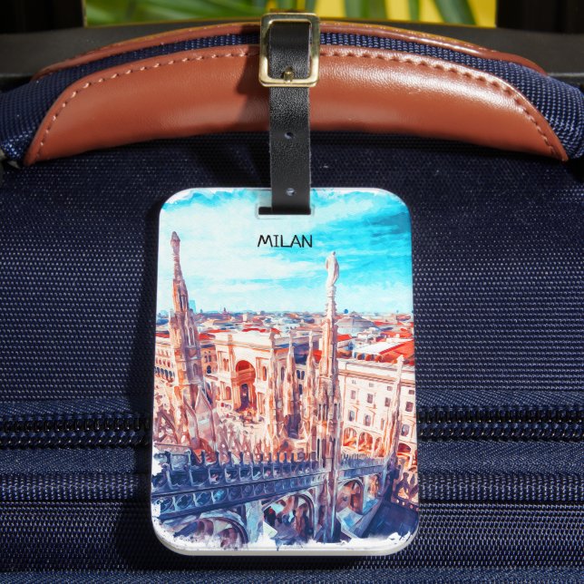 Étiquette À Bagage Cathédrale de Milan Italie (Insitu Rectoal 2)