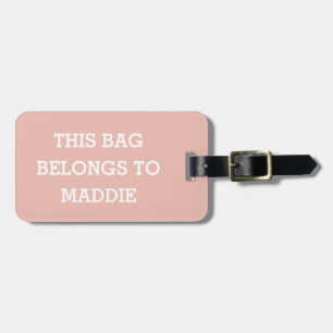 Étiquette À Bagage Ce sac appartient au nom de la balise bagage perso