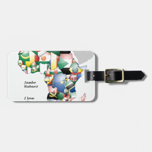 Étiquette À Bagage Célébration de l'Afrique dans le design des drapea (Devant horizontal)