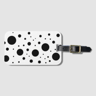 Étiquette À Bagage Cercle Abstrait minimaliste noir blanc moderne
