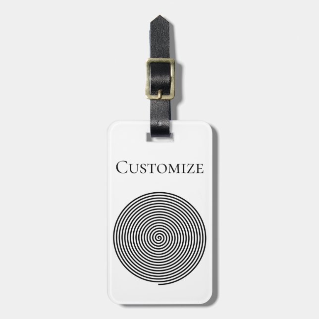 Étiquette À Bagage Cercle d'hypnose ronde Thunder_Cove (Devant Vertical)