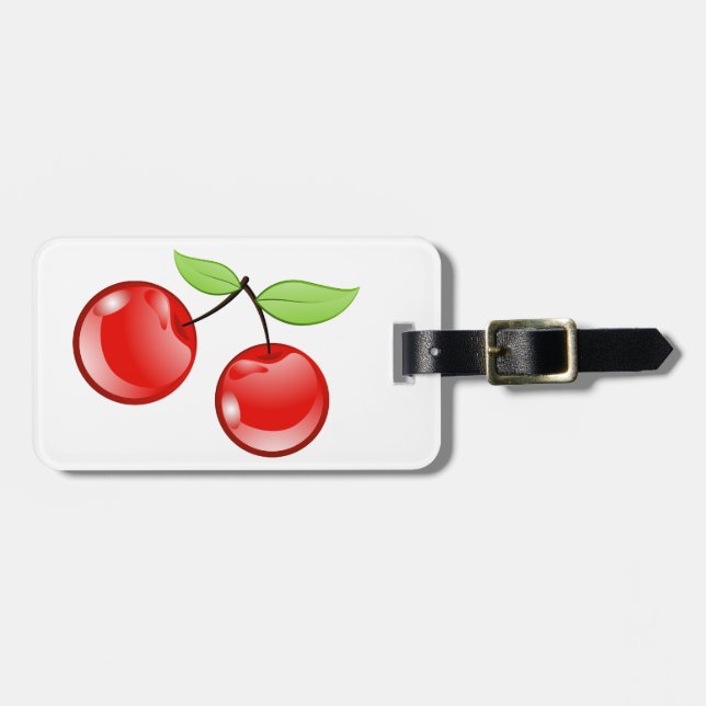 Étiquette À Bagage Cerises-Cherries (Devant horizontal)