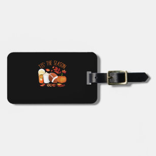 Étiquette À Bagage C'Est La Saison Football Citrouille Thanksgiving A