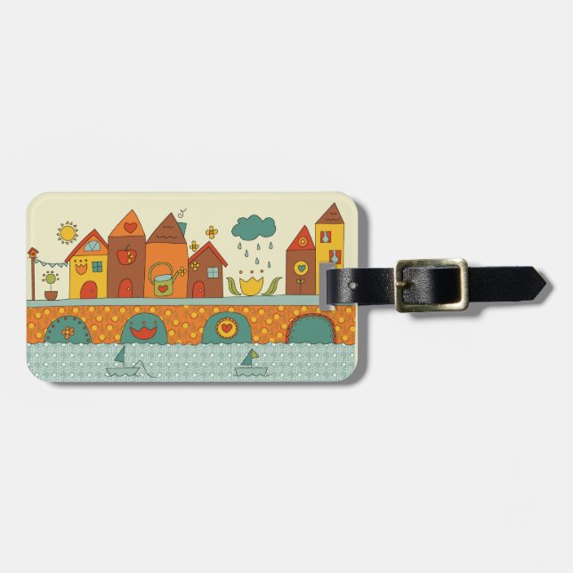 Étiquette À Bagage C'est ma maison (Devant horizontal)
