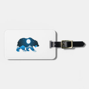 ÉTIQUETTE À BAGAGE CET OURS GRIS CE SOIR