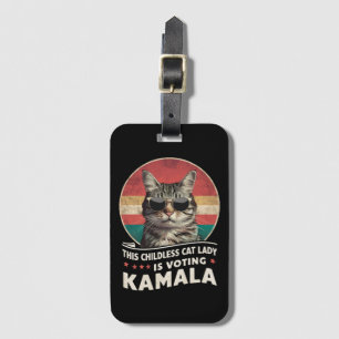 Étiquette À Bagage Cette dame de chats sans enfants vote Kamala
