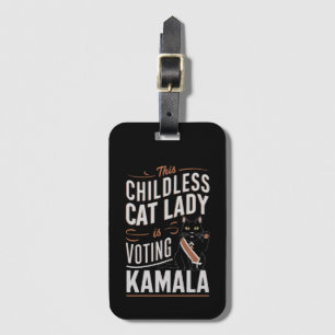Étiquette À Bagage Cette dame de chats sans enfants vote Kamala