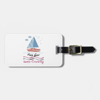 Étiquette À Bagage Cette fille aime le cadeau de croisière de