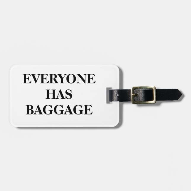 Étiquette À Bagage Chacun a des bagages (Devant horizontal)