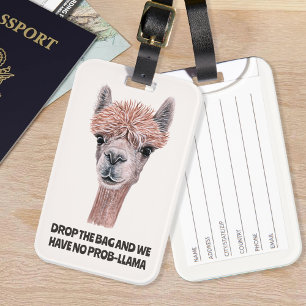 Étiquette À Bagage Chameau Disant Citation Drôle D'animal Excentrique