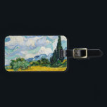 Étiquette À Bagage Champ de blé Van Gogh avec Cyprès. Impressionnisme<br><div class="desc">Van Gogh "Blé Field avec Cyprès" étiquette sac.</div>