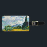 Étiquette À Bagage Champ de blé Van Gogh avec Cyprès. Impressionnisme<br><div class="desc">Van Gogh "Blé Field avec Cyprès" étiquette sac.</div>