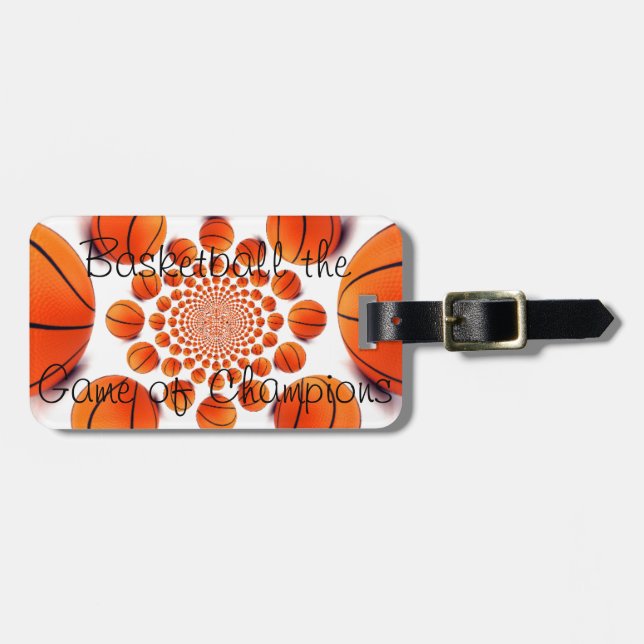 Étiquette À Bagage Champion Court Vision : Basketball Jeu des Champs (Devant horizontal)