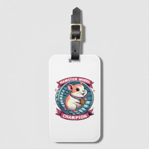 Étiquette À Bagage Champion de la roue de hamster