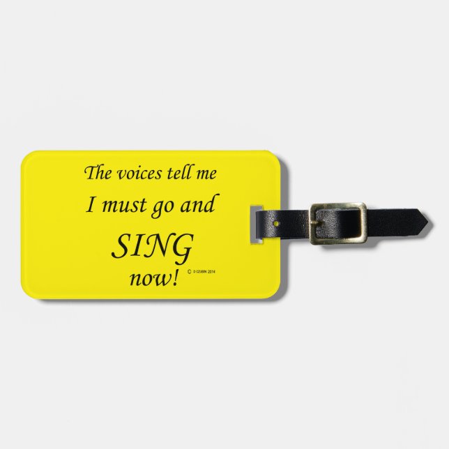 Étiquette À Bagage Chantez Les Voix Disent (Devant horizontal)