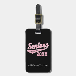 Étiquette À Bagage Chaque année, niveau supérieur Pink/Black Graduati