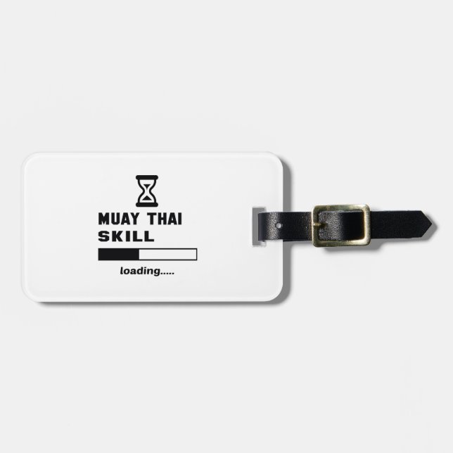 Étiquette À Bagage Chargement thaïlandais de compétence de Muay (Devant horizontal)