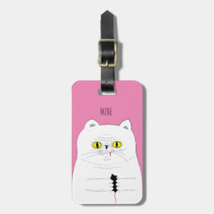 Étiquette À Bagage Chat avec le dessin drôle de souris