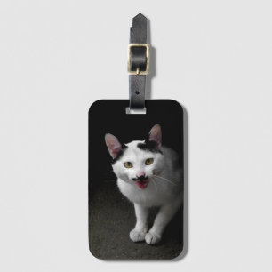 Étiquette À Bagage Chat avec Moustache