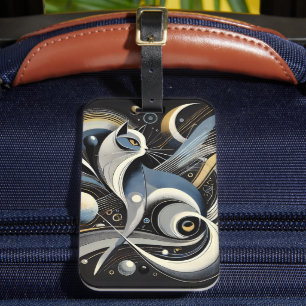 Étiquette À Bagage Chat cosmique Sac à corde céleste Abstrait