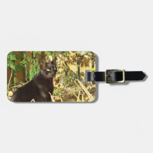 Étiquette À Bagage Chat dans l'étiquette de bagage personnalisée par