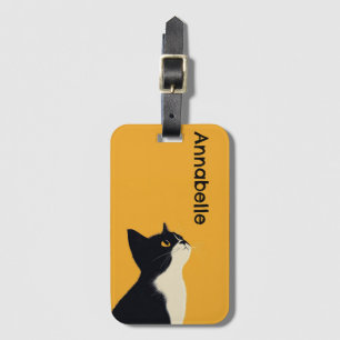 Étiquette À Bagage Chat en smoking mignon Personnaliser