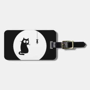 Étiquette À Bagage Chat et Poisson (Cat and Fish)