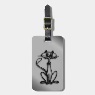 Étiquette À Bagage Chat Kitty Cool