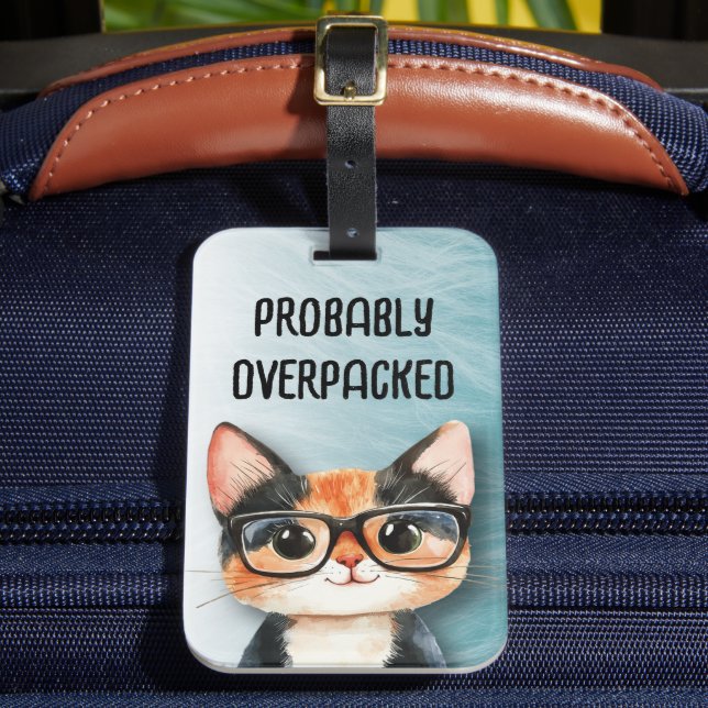 Étiquette À Bagage Chat Mignon Drôle (Insitu Rectoal 2)