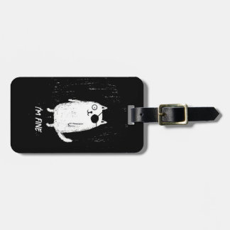 Étiquette À Bagage Chat Pirate – Art Minimal et Drôle de Chat